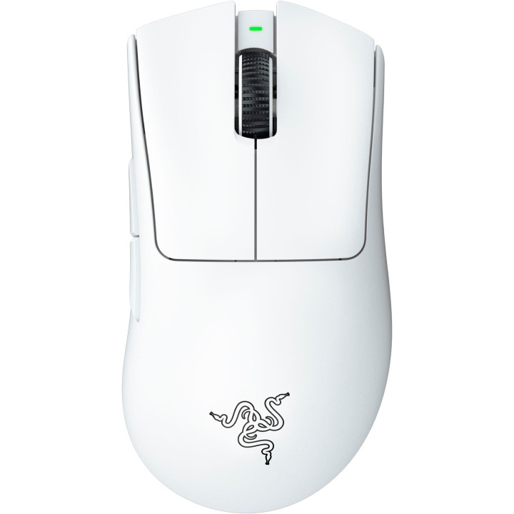 Безжична ергономична геймърска мишка Razer DeathAdder V3 Pro - White Edition, с кабел за презареждане USB Type C, 30000DPI - RZ01-04630200-R3G1
