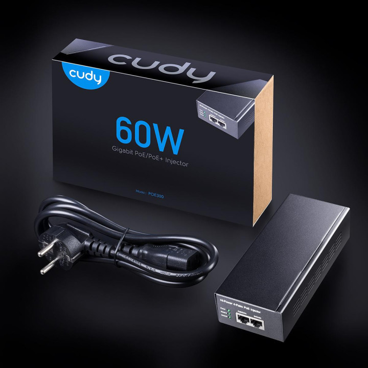 PoE инжектор Cudy POE300, Gigabit PoE /PoE, 60W