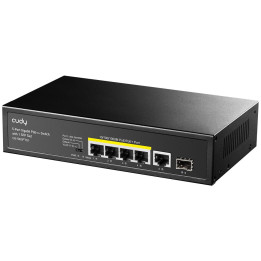 Суич Cudy GS1005PTS1, 5 портов, 10/100/1000, PoE  Switch 120W, 1 SFP Slot