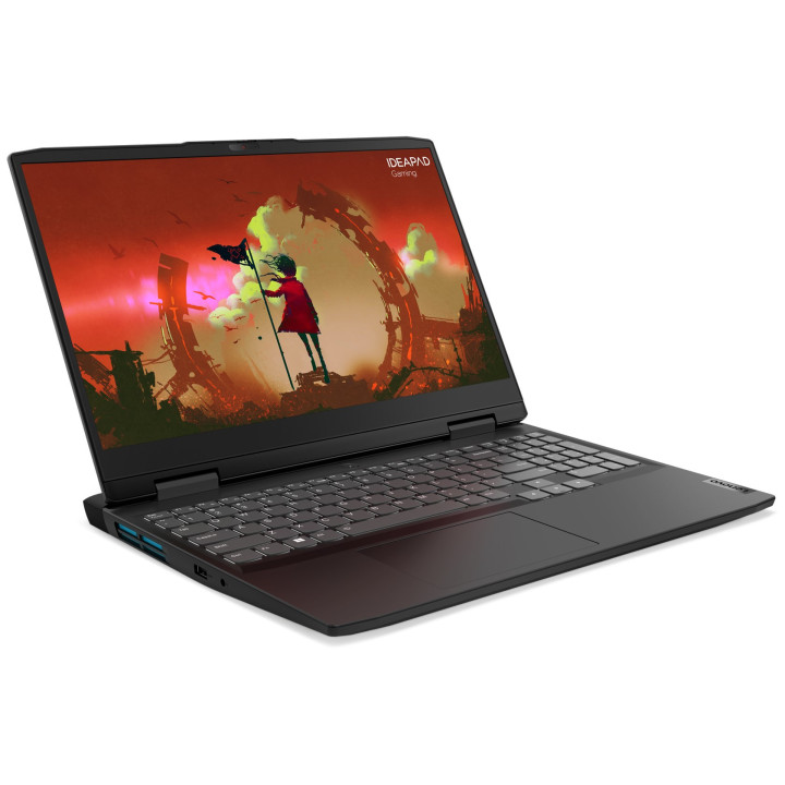 Лаптоп Lenovo IdeaPad GAMING 3, AMD Ryzen 5 6600H, 15.60 '' FHD, IPS 250nits AG, 120Hz, 45% NTSC, Free-Sync, 8GB RAM, 512GB SSD, NVIDIA GeForce RTX 3050 4GB GDDR6 - 82SB00DHBM