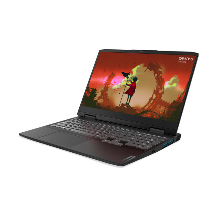 Лаптоп Lenovo IdeaPad GAMING 3, AMD Ryzen 5 6600H, 15.60 '' FHD, IPS 250nits AG, 120Hz, 45% NTSC, Free-Sync, 8GB RAM, 512GB SSD, NVIDIA GeForce RTX 3050 4GB GDDR6 - 82SB00DHBM