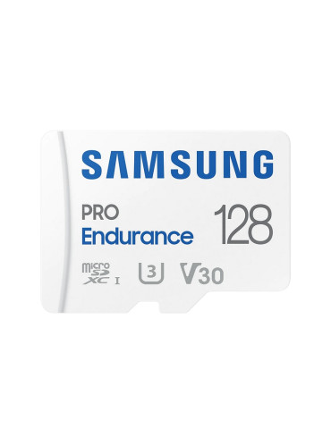 SD карта Samsung 128GB micro SD PRO Endurance, Adapter, Class10, Waterproof, Magnet-proof, Temperature-proof, X-ray-proof, Read 100 MB/s - Write 40 MB/s - MB-MJ128KA/EU