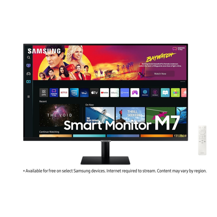 Монитор Samsung 32BM700 32" VA LED, SMART, 60Hz, 4 ms GTG, 3840x2160, HDR 10, Eye Saver, Auto Source Switch+, USB-C, 3xUSB 2.0, 2xHDMI 1.4, Wi-Fi 5, BT 4.2, Speakers, Black - LS32BM700UUXEN