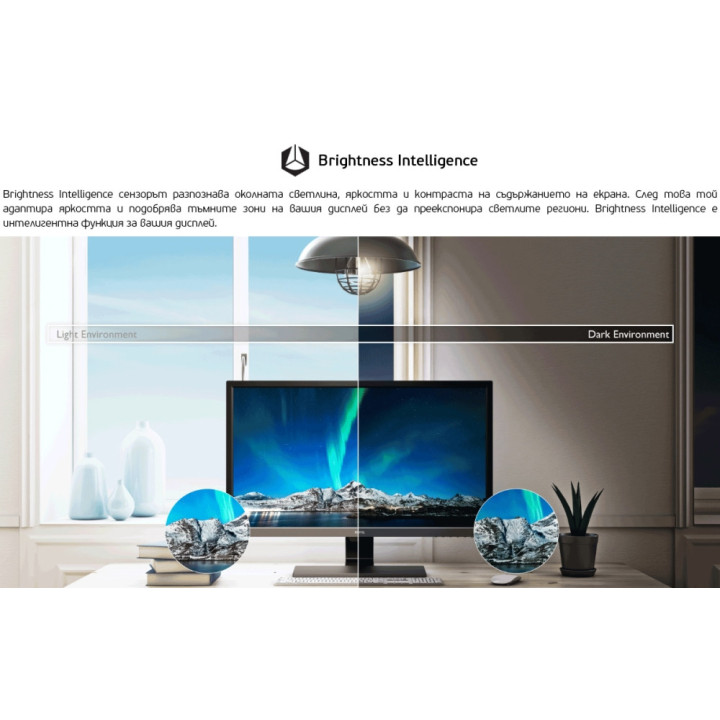 Монитор BenQ GW2780, 27" IPS LED, 5ms, FHD, 72% NTSC, Eye Care, Low Blue Light, VGA, HDMI,DP, Speakers 2x2W, Black - 9H.LGELB.VPE
