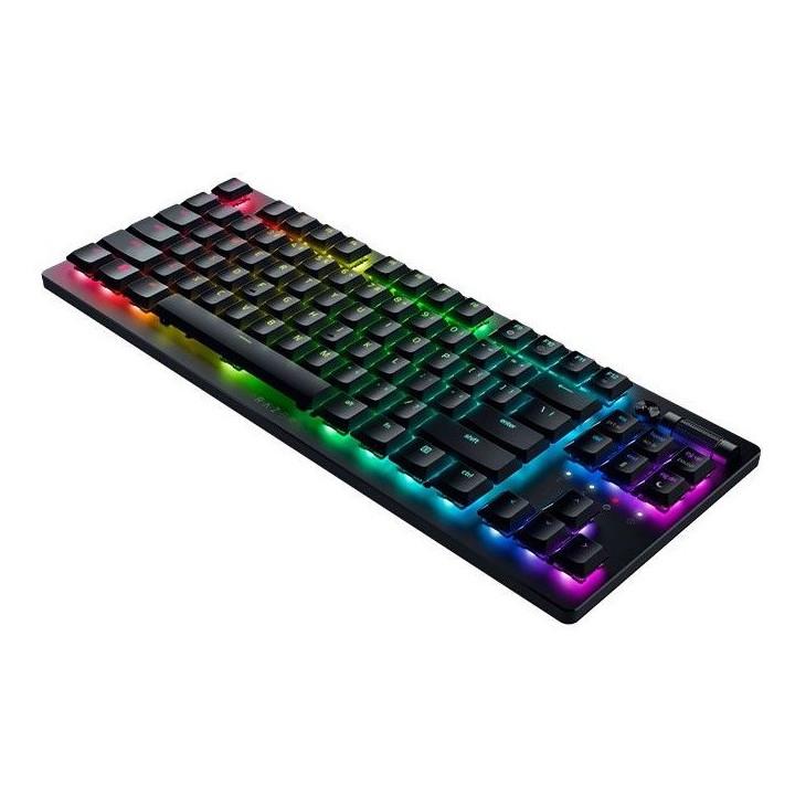 Безжична геймърска нископрофилна клавиатура Razer DeathStalker V2 Pro Tenkeyless,  Optical, Linear Red Switch, US Layout - RZ03-04370100-R3M1