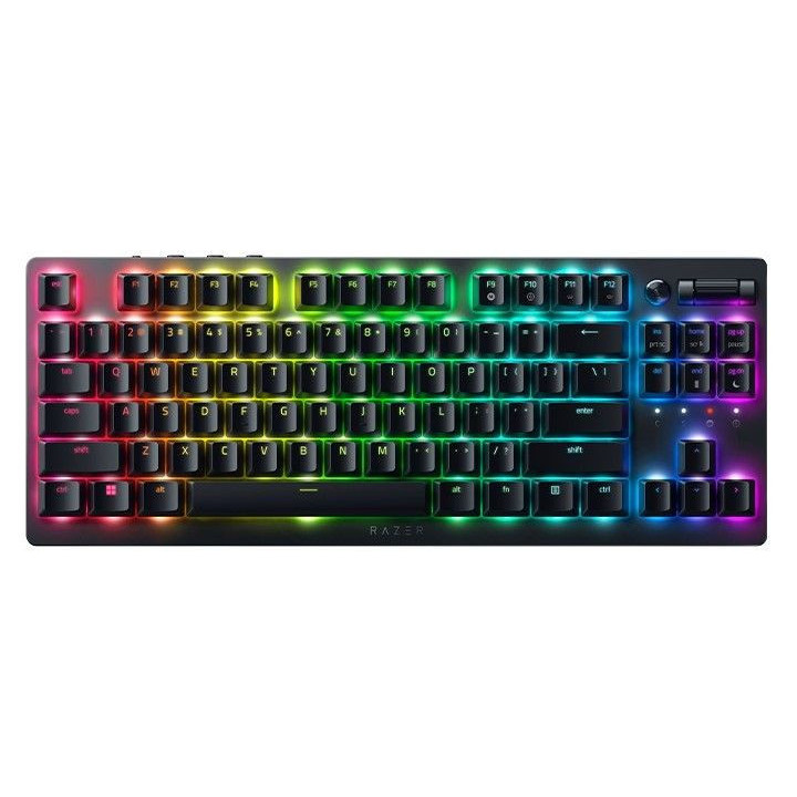 Безжична геймърска нископрофилна клавиатура Razer DeathStalker V2 Pro Tenkeyless,  Optical, Linear Red Switch, US Layout - RZ03-04370100-R3M1