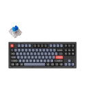 Геймърска механична клавиатура Keychron V3 TKL Knob QMK Frosted Black Translucent, Keychron K Pro Blue Switch, RGB Backlight - V3-C2