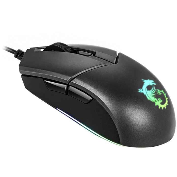 Геймърска мишка MSI CLUTCH GM11 Gaming Mouse, 89g, PixArt PMW-3325 Optical Sensor, 5000 DPI, RGB, OMRON Swtiches Rated for 10 Million Clicks, 6 Programmable Buttons