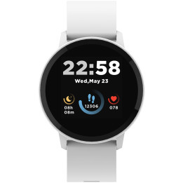 Смарт часовник Canyon CNS-SW63PP, 1.3"(3.30 cm) TFT дисплей, до 4 дни време на работа, Bluetooth 5.0, IP68, съвместим с Android 6.0+, iOS 12.0+, сребрист - CNS-SW63SW