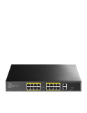 Суич Cudy FS1018PS1, 16 x 10/100 PoE  Switch 190W, 2 x Gigabit порта, 1 x SFP Slot