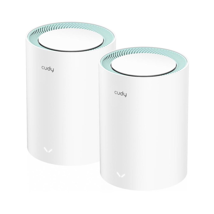 Комплект безжични рутери Cudy M1300, 2-pack, AC1200 Dual Band, 2.4/5 GHz, 300 -  867 Mbps