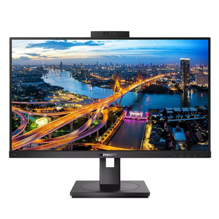 Монитор Philips 242B1H/00, 23.8" IPS WLED, 1920x1080@75Hz, 4GtG, 250cd/m2, 1000:1, DCR 50M:1, Adaptive Sync, FlickerFree, Low Blue Mode, 2Wx2, Tilt, Height Adjust, Pivot, Swivel, D-SUB, DVI, HDMI, DP, USB hub - 242B1H/00