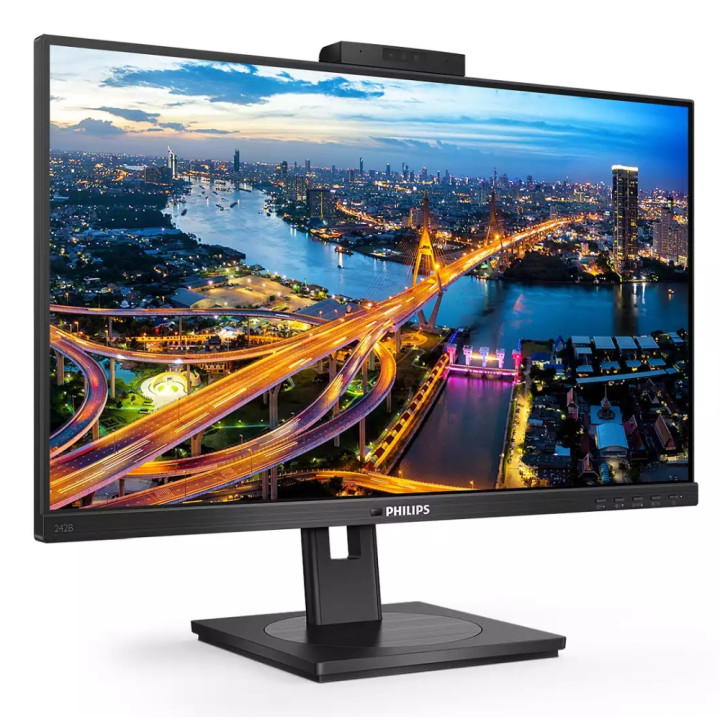 Монитор Philips 242B1H/00, 23.8" IPS WLED, 1920x1080@75Hz, 4GtG, 250cd/m2, 1000:1, DCR 50M:1, Adaptive Sync, FlickerFree, Low Blue Mode, 2Wx2, Tilt, Height Adjust, Pivot, Swivel, D-SUB, DVI, HDMI, DP, USB hub - 242B1H/00