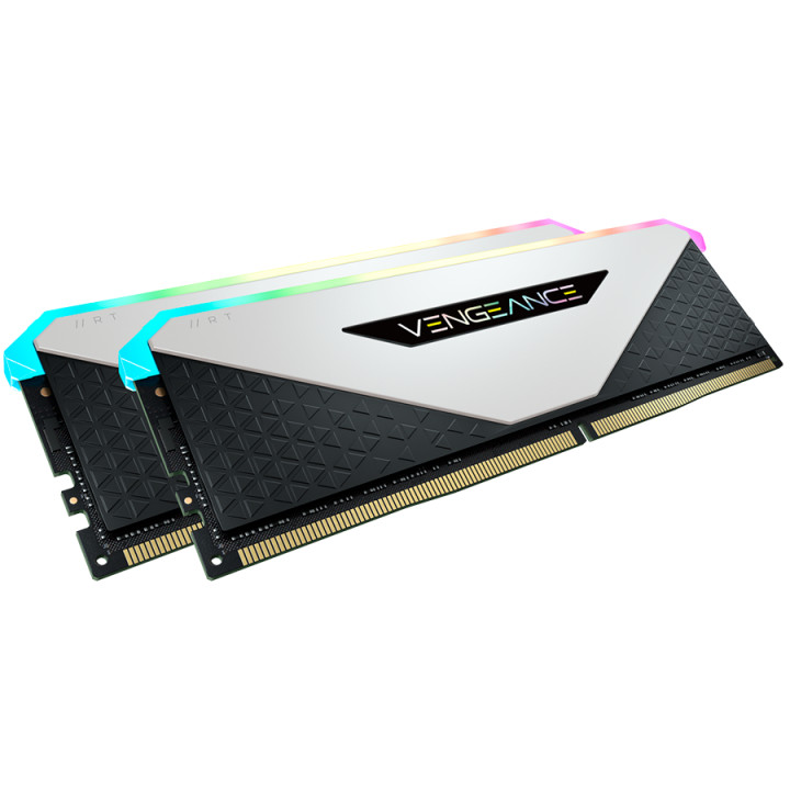 RAM памет Corsair 16GB(2x8GB) 3200MHz DDR4, 16-20-20-38, XMP 2.0, Vengeance RGB RT, RGB LED, черен PCB, 1.35V, for AMD Ryzen - CMN16GX4M2Z3200C16W