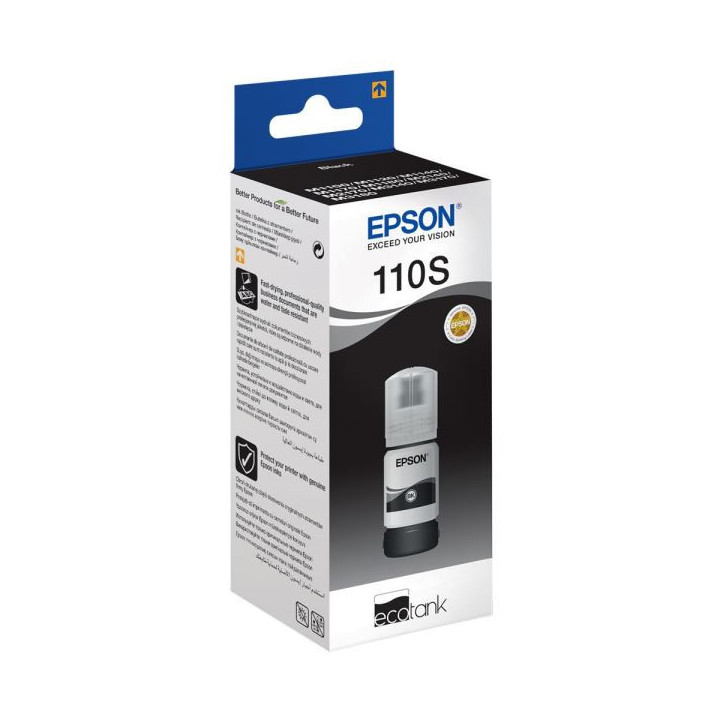 Ink Cartridge EPSON 110S EcoTank Pigment black ink bottle for M2170/M1170/M3140/M3170/3180/M2140/M1140/M1180/M1100/M1120  40,0 ml Black