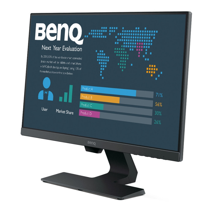 Монитор Benq BL2480, 23.8'' IPS, 5ms, FHD, Stylish Eye Care Monitor, 250cd/m2, VGA, HDMI, DP, Audio Line In, Speakers, Tilt, Slim Bezel Design, Black - 9H.LH1LA.CBE