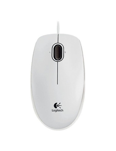 Мишка Logitech B100, бяла