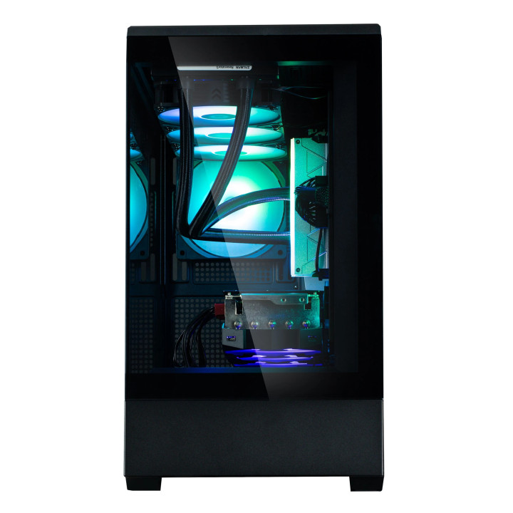 Кутия за компютър Zalman P30 Black, mATX, aRGB, Tempered Glass - ZM-P30-BK