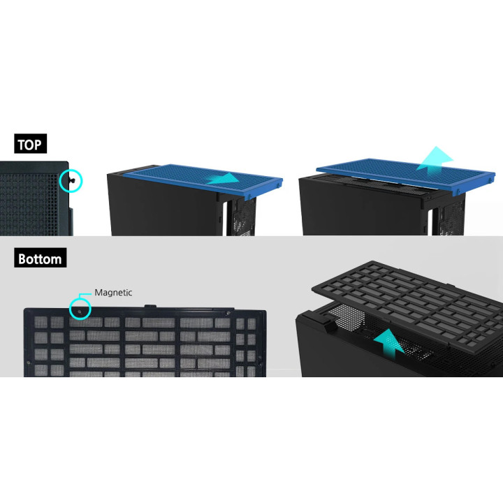 Кутия за компютър Zalman P30 Black, mATX, aRGB, Tempered Glass - ZM-P30-BK