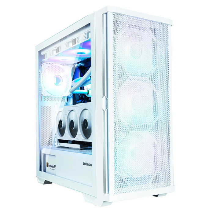 Кутия за компютър Zalman Z10 DUO White, EATX, Mesh, Tempered Glass - ZM-Z10-DUO-WHITE
