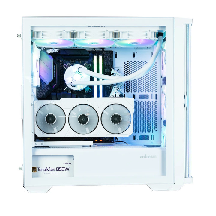 Кутия за компютър Zalman Z10 DUO White, EATX, Mesh, Tempered Glass - ZM-Z10-DUO-WHITE
