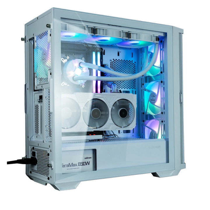 Кутия за компютър Zalman Z10 DUO White, EATX, Mesh, Tempered Glass - ZM-Z10-DUO-WHITE