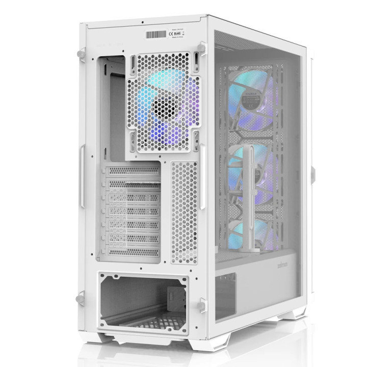 Кутия за компютър Zalman Z10 DUO White, EATX, Mesh, Tempered Glass - ZM-Z10-DUO-WHITE