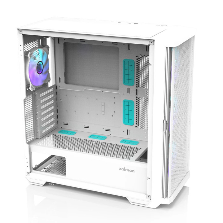 Кутия за компютър Zalman Z10 DUO White, EATX, Mesh, Tempered Glass - ZM-Z10-DUO-WHITE