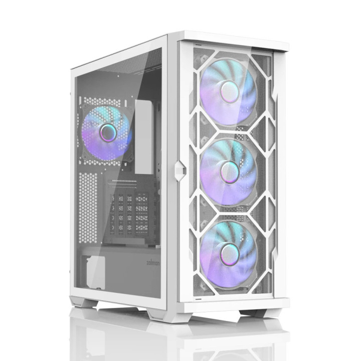 Кутия за компютър Zalman Z10 DUO White, EATX, Mesh, Tempered Glass - ZM-Z10-DUO-WHITE