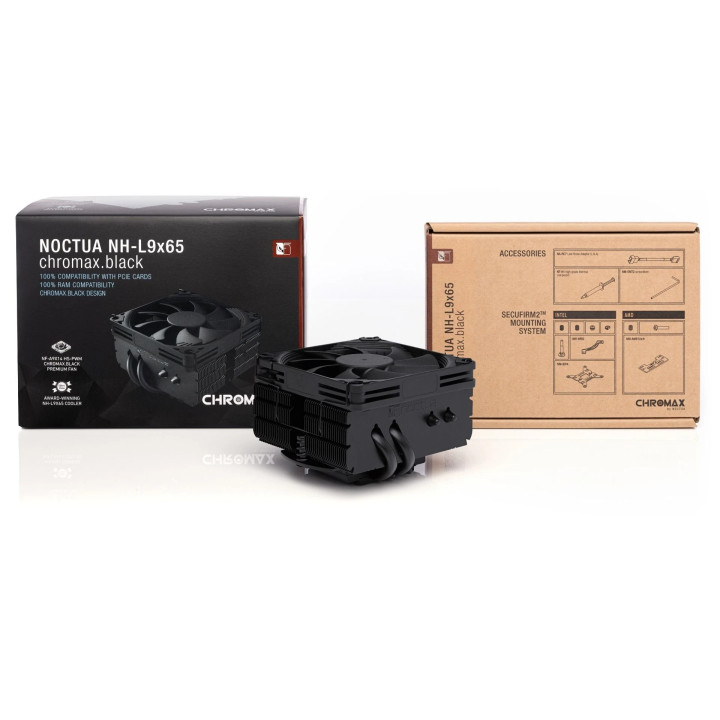 Охладител Noctua NH-L9x65 chromax.black, LGA1851/1700/1200/AM5 - NH-L9x65.CH.BK