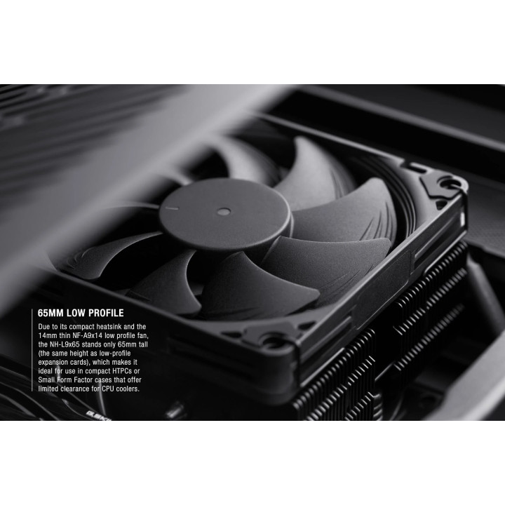 Охладител Noctua NH-L9x65 chromax.black, LGA1851/1700/1200/AM5 - NH-L9x65.CH.BK