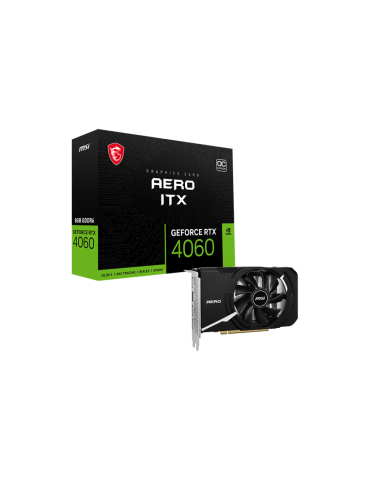Видео карта MSI GeForce RTX 4060 AERO ITX 8G OC, 8GB GDDR6, 128bit - 912-V812-012