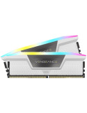 RAM памет Corsair 32GB(2x16GB) DDR5 6000MHz CL36, Vengeance White RGB - CMH32GX5M2E6000C36W