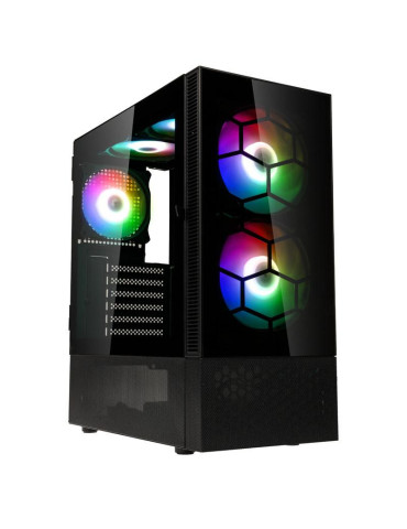 Кутия за компютър Kolink Observatory MX Glass ARGB TG Mid-Tower, черен
