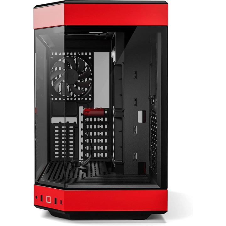 Кутия за компютър HYTE Y60 Tempered Glass, Mid-Tower, Черен и Червен