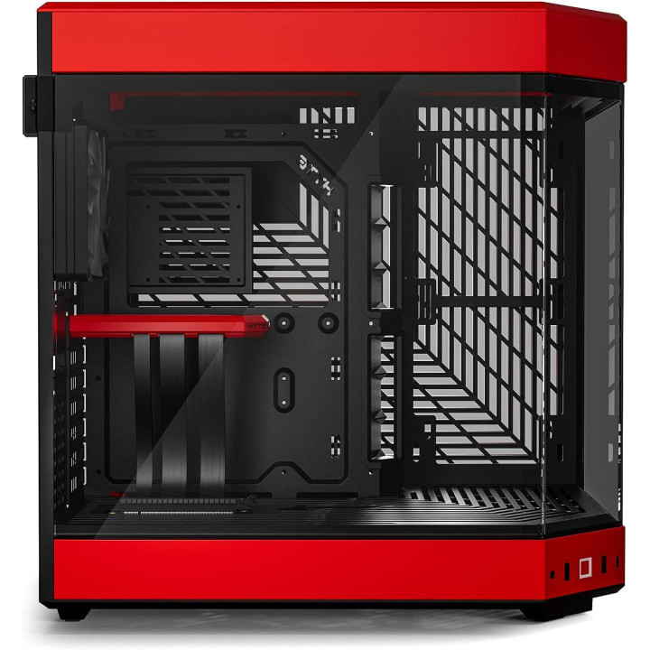 Кутия за компютър HYTE Y60 Tempered Glass, Mid-Tower, Черен и Червен