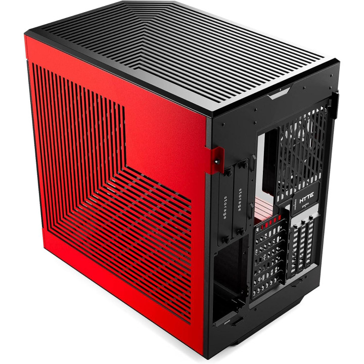 Кутия за компютър HYTE Y60 Tempered Glass, Mid-Tower, Черен и Червен