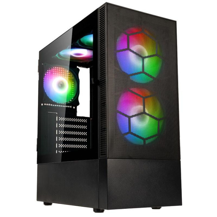 Кутия за компютър Kolink Observatory MX Mesh ARGB TG Mid-Tower, черен