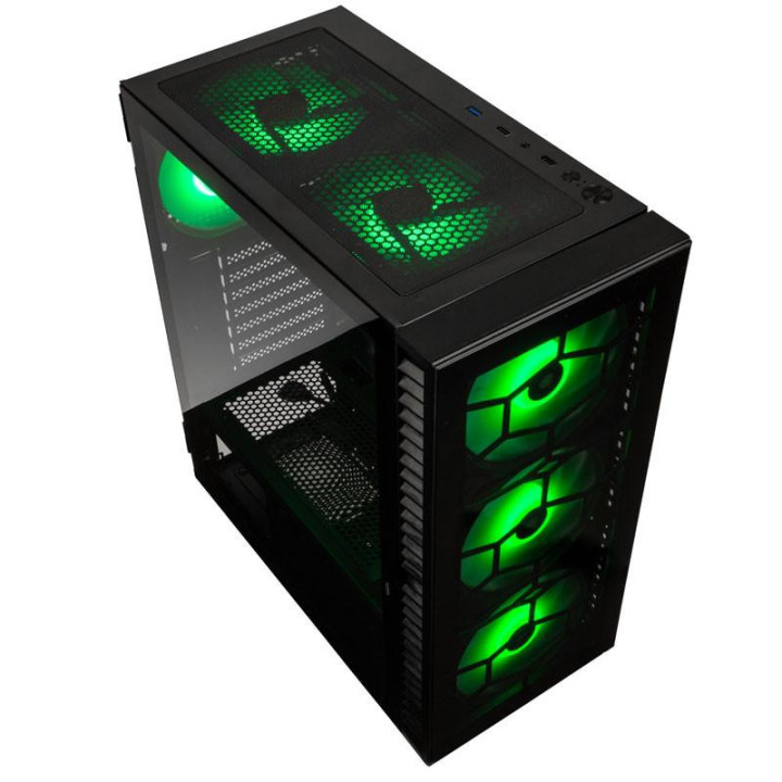 Кутия за компютър Kolink Observatory HF ARGB TG Mid-Tower, черен