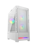 Кутия за компютър Cougar Airface RGB White, Mid Tower, 2x 140 1x120 ARGB Fans, Tempered Glass, CEB, E-ATX - CG385ZD100005