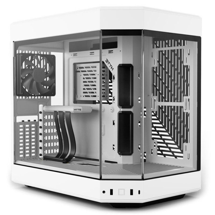 Кутия за компютър HYTE Y60 Tempered Glass, Mid-Tower, Бял