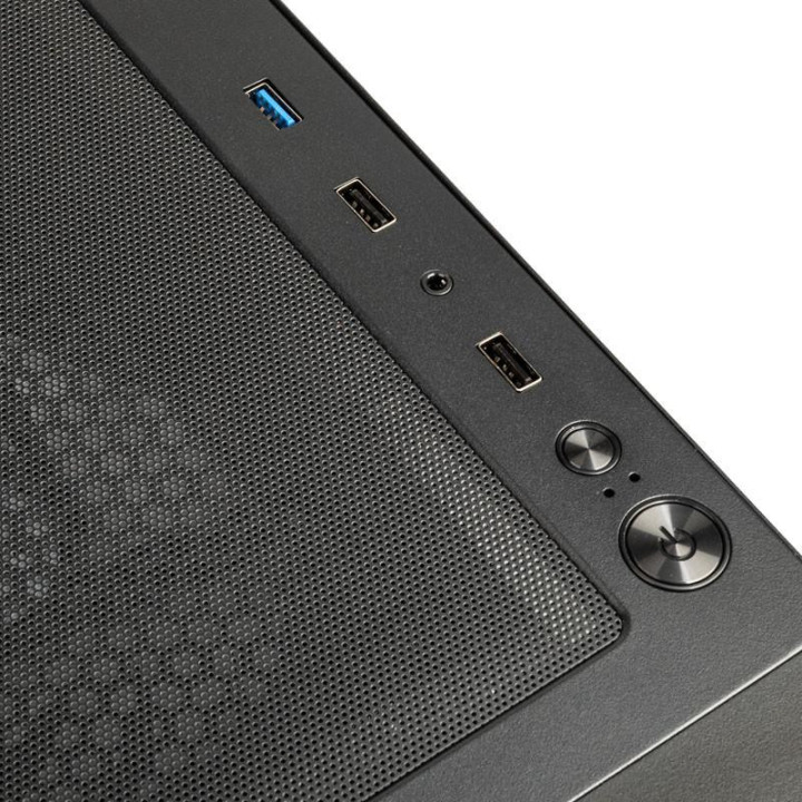 Кутия за компютър Kolink Observatory HF Mesh ARGB TG Mid-Tower, черен - PGW-CH-KOL-110