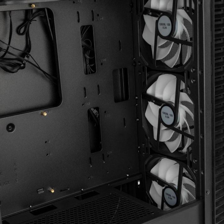 Кутия за компютър Kolink Observatory HF Mesh ARGB TG Mid-Tower, черен - PGW-CH-KOL-110