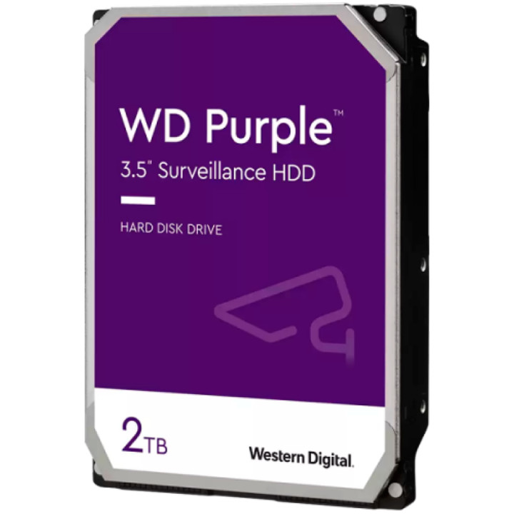 Твърд диск Western Digital Purple 2TB, 3.5'', 64MB, 5400 RPM, SATA 6Gb/s  - WD23PURZ