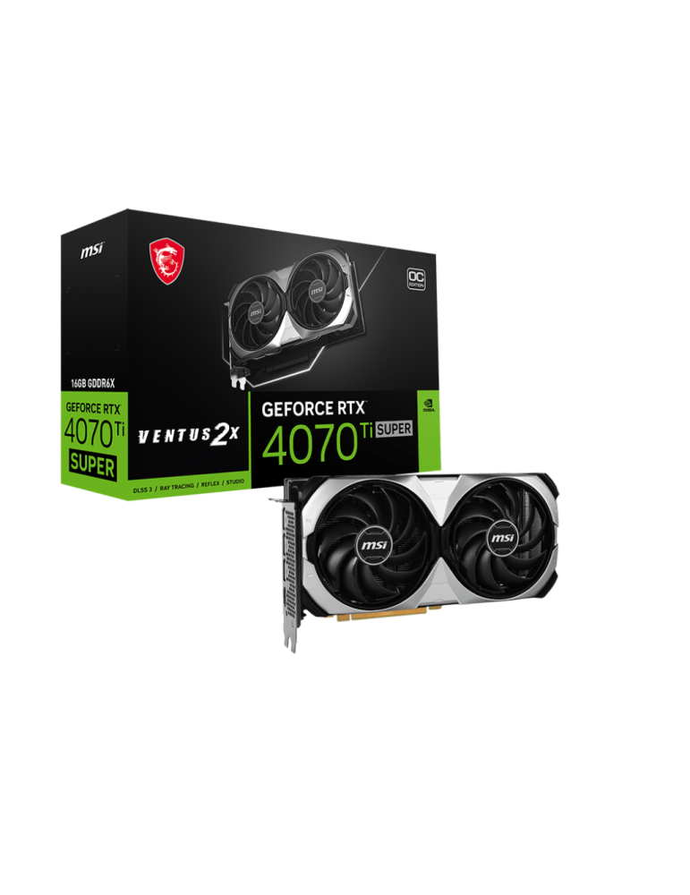 Видео карта MSI Nvidia GeForce RTX 4070 TI SUPER 16G VENTUS 2X OC, 256 bit - 912-V513-615