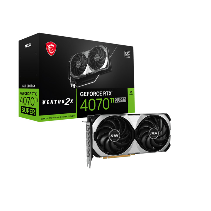 Видео карта MSI Nvidia GeForce RTX 4070 TI SUPER 16G VENTUS 2X OC, 256 bit - 912-V513-615