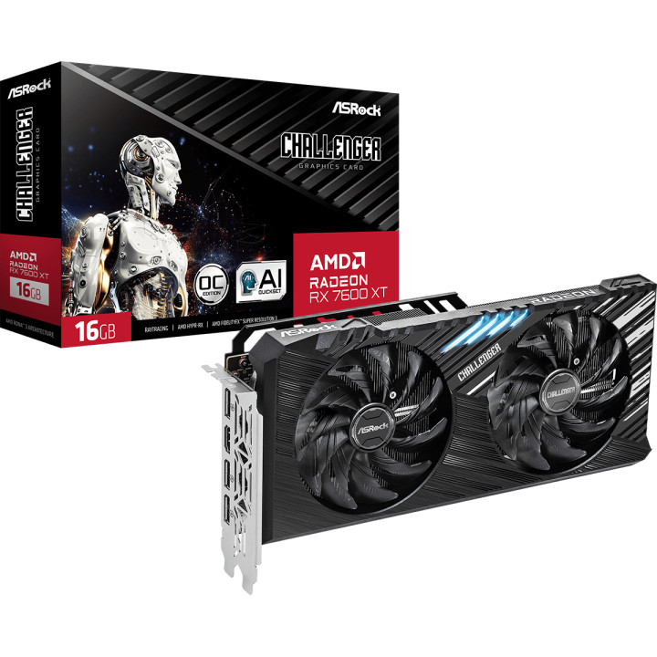 Видео карта AsRock AMD Radeon RX 7600 XT Challenger 16G OC, 128bit - RX7600XT CL 16GO
