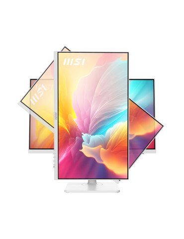 Монитор MSI PRO MODERN MD2412PW, 23.8", IPS, FHD, HDMI, Type C,  2x 3W Less Blue Light PRO, Up to 100Hz, 4ms GTG, Adaptive-Sync Support, White - 9S6-3PA59H-078