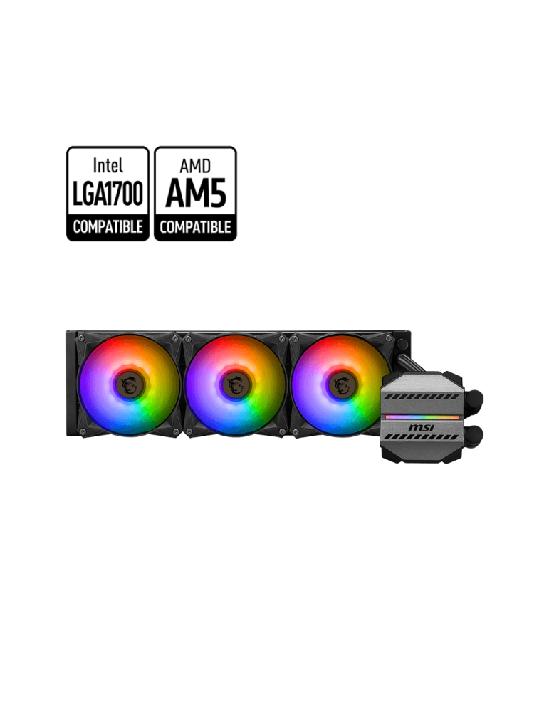 Водно охлаждане MSI MAG CORELIQUID M360, LGA1700, AM5 - 306-7ZW4R24-813