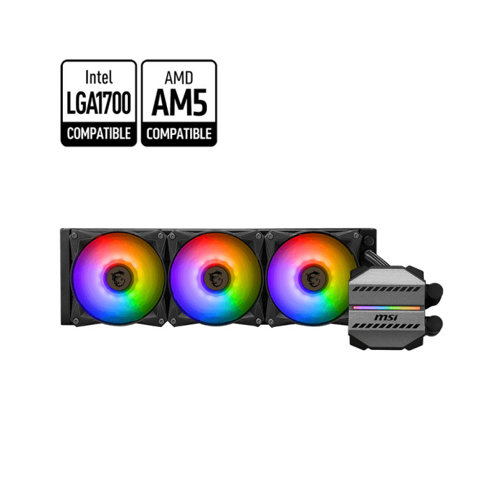 Водно охлаждане MSI MAG CORELIQUID M360, LGA1700, AM5 - 306-7ZW4R24-813